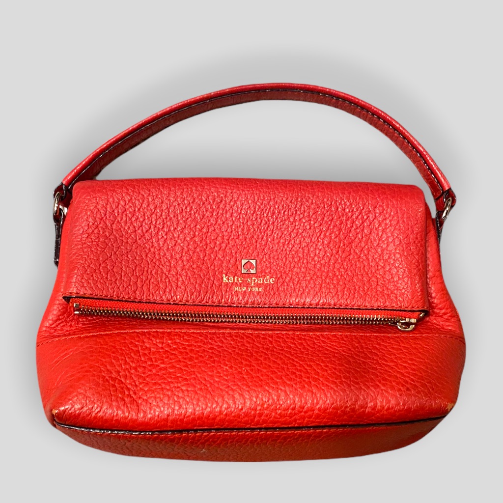 Woman’s Kate Spade Southport Avenue Maria Orange Top Handle Crossbody Handbag